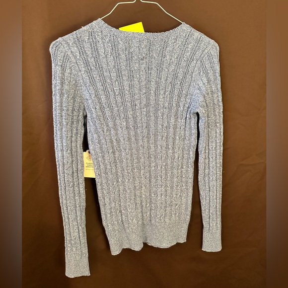 NET Blue Cable Knit Sweater - Picture 2 of 4